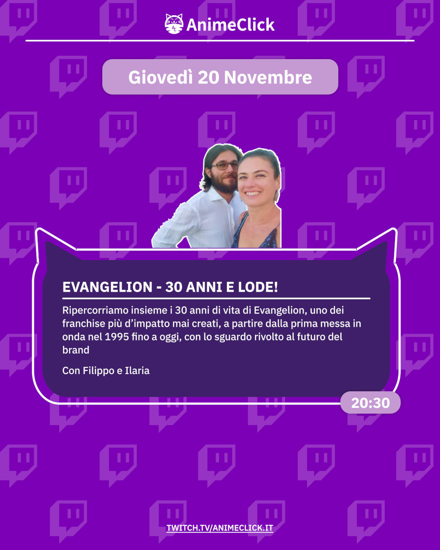 AnimeClick su Twitch: programma dal 17 al 23 novembre AnimeClick su Twitch: programma dal 17 al 23 novembre